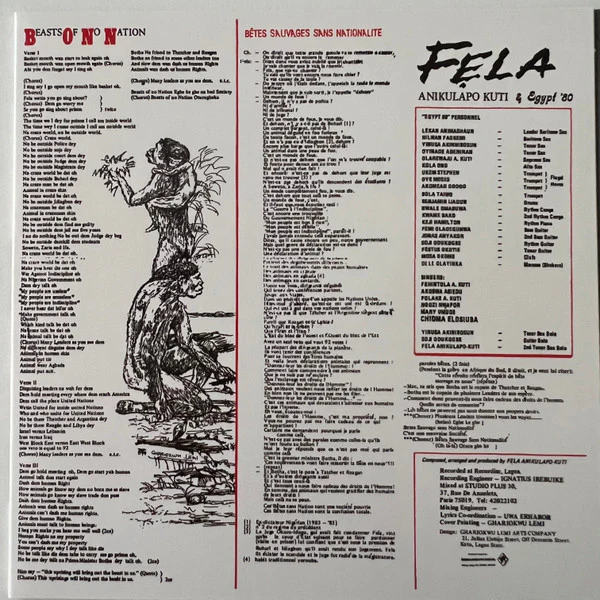Fela Kuti & Egypt 80 - Beasts Of No Nation / O.D.O.O. (CD) - Image 3
