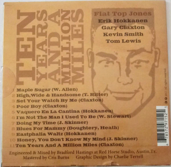 Flat Top Jones - Ten Years And A Million Miles (CD) - Image 2