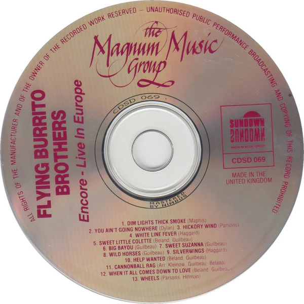 The Flying Burrito Bros - Encore - Live In Europe (CD) - Image 3