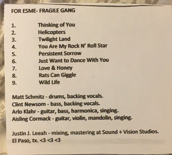Fragile Gang - For Esme (CD) - Image 3