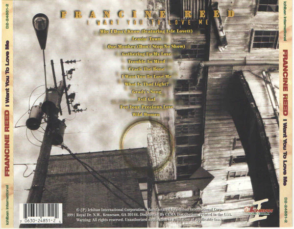 Francine Reed - I Want You To Love Me (CD) - Image 2