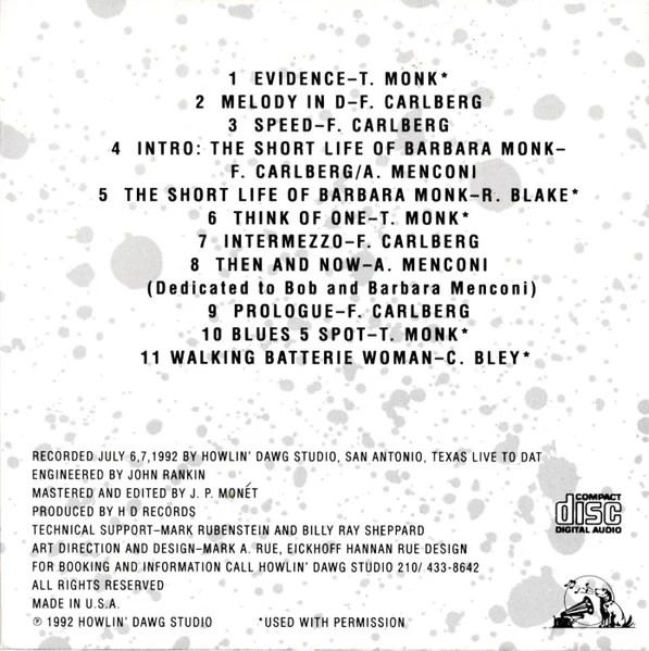 Frank Carlberg • Audra Menconi - Prologue (CD) - Image 4