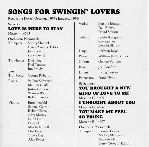 Frank Sinatra - Songs For Swingin' Lovers! (CD) - Image 4