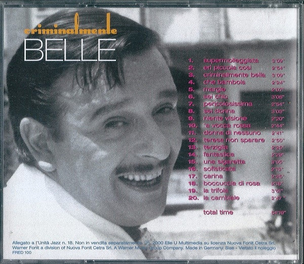 Fred Buscaglione - Tutto Buscaglione: 1. Criminalmente Belle (CD) - Image 2