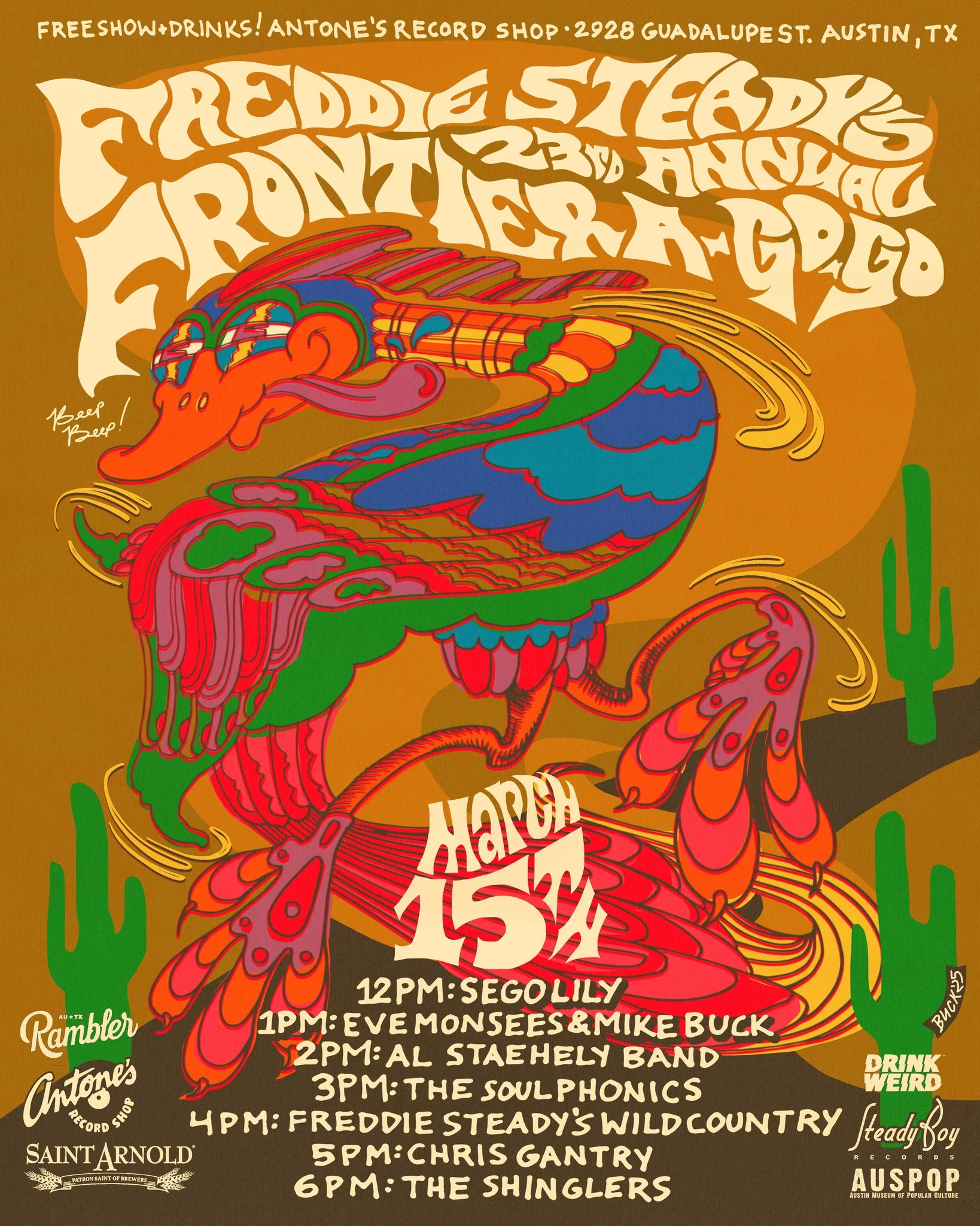 Freddie Steady's 23rd Annual Frontier A GoGo Poster
