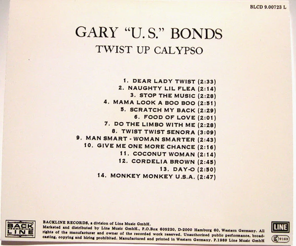 Gary U.S. Bonds - Twist Up Calypso (CD) - Image 2