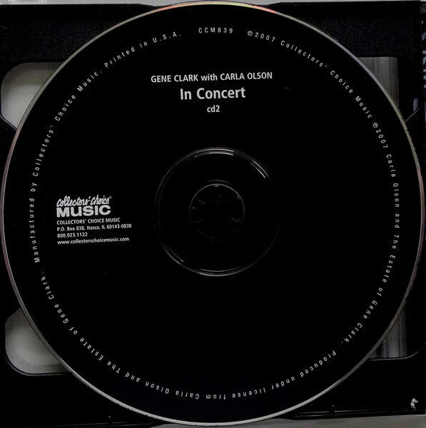 Gene Clark With Carla Olson - In Concert (CD) - Image 5