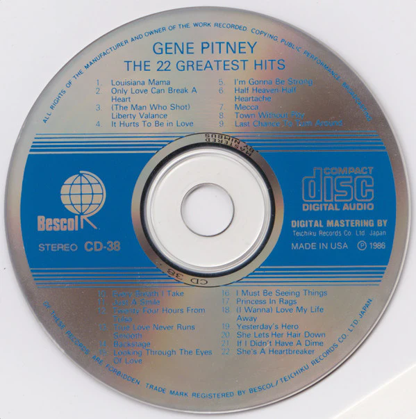 Gene Pitney - The 22 Greatest Hits (CD) - Image 3