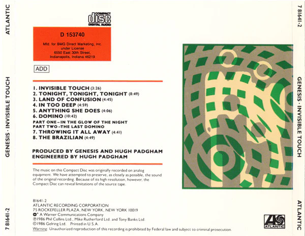 Genesis - Invisible Touch (CD) - Image 4