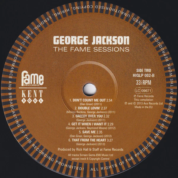 George Jackson  - The FAME Sessions (Vinyl) - Image 4