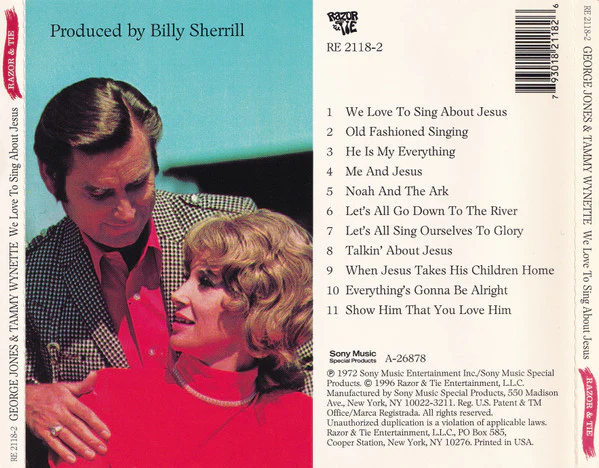 George Jones And Tammy Wynette* - We Love To Sing About Jesus (CD) - Image 2