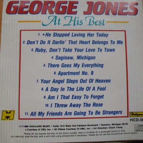 George Jones  - At His Best (CD) - Image 4