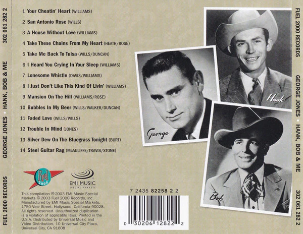 George Jones - Hank, Bob & Me (CD) - Image 2