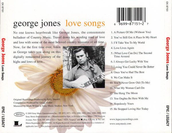 George Jones  - Love Songs (CD) - Image 2