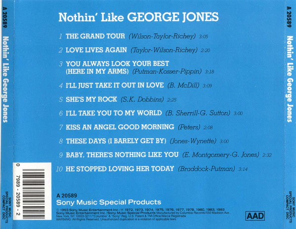 George Jones  - Nothin' Like George Jones (CD) - Image 2