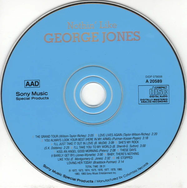 George Jones  - Nothin' Like George Jones (CD) - Image 3