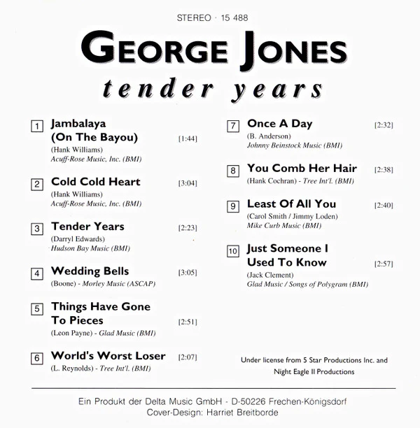 George Jones  - Tender Years (CD) - Image 4