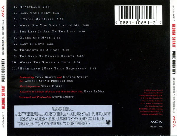 George Strait - Pure Country (Original Motion Picture Soundtrack) (CD) - Image 2