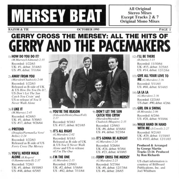 Gerry & The Pacemakers - Gerry Cross The Mersey (All The Hits Of Gerry And The Pacemakers) (CD) - Image 2