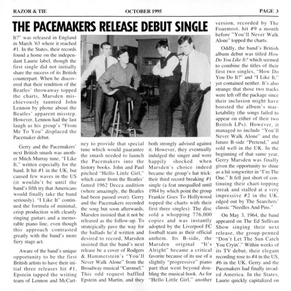 Gerry & The Pacemakers - Gerry Cross The Mersey (All The Hits Of Gerry And The Pacemakers) (CD) - Image 4