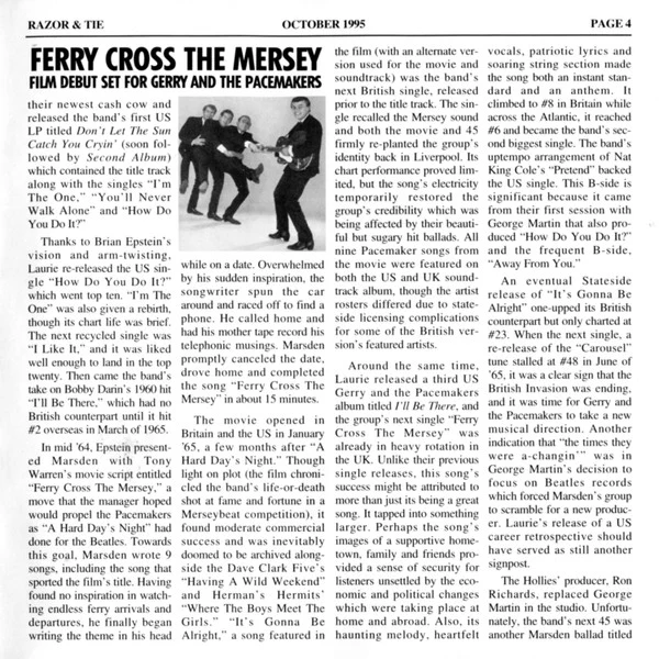 Gerry & The Pacemakers - Gerry Cross The Mersey (All The Hits Of Gerry And The Pacemakers) (CD) - Image 5