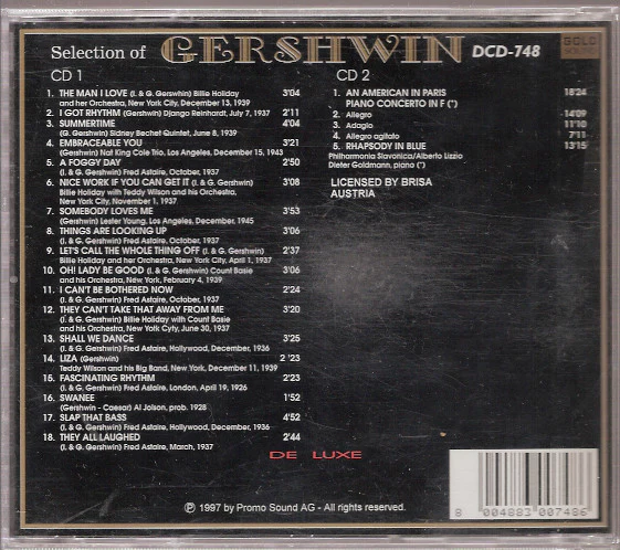 George Gershwin - Selection Of Gershwin (CD) - Image 2