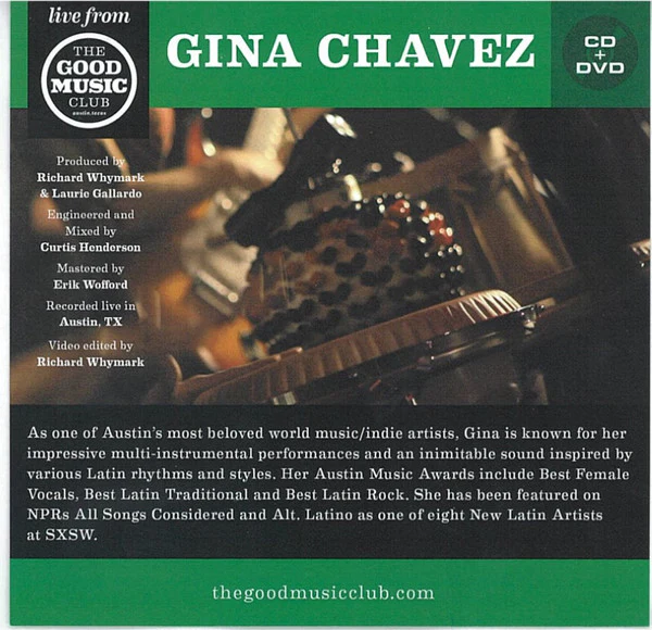 Gina Chavez - Live From The Good Music Club (CD) - Image 3