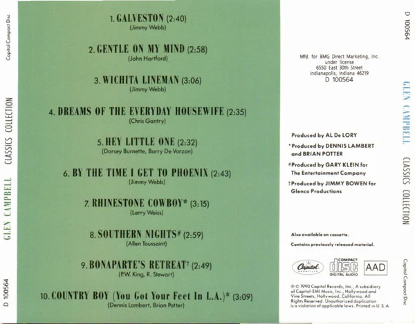 Glen Campbell - Glenn Campbell Classics Collection (CD) - Image 2