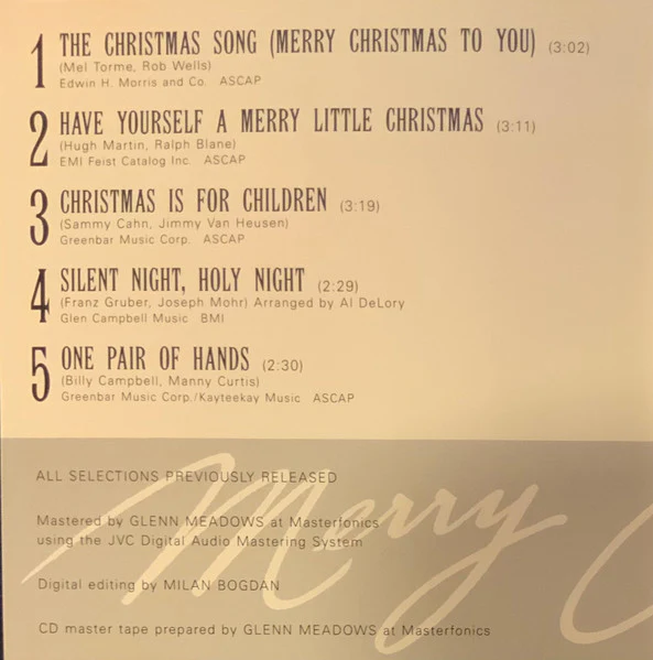 Glen Campbell - Merry Christmas (CD) - Image 2