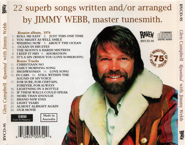 Glen Campbell - Reunited With Jimmy Webb 1974 - 1988 (CD) - Image 2