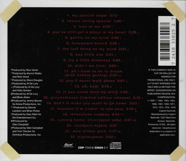 Glen Campbell - The Essential Glen Campbell Volume Two The Capitol Years 1962 - 1979 (CD) - Image 3