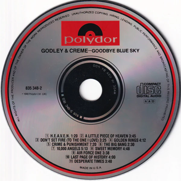 Godley & Creme - Goodbye Blue Sky (CD) - Image 5