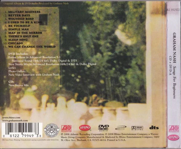 Graham Nash - Songs For Beginners (CD) - Image 3