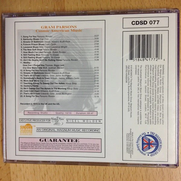 Gram Parsons - Cosmic American Music (CD) - Image 2