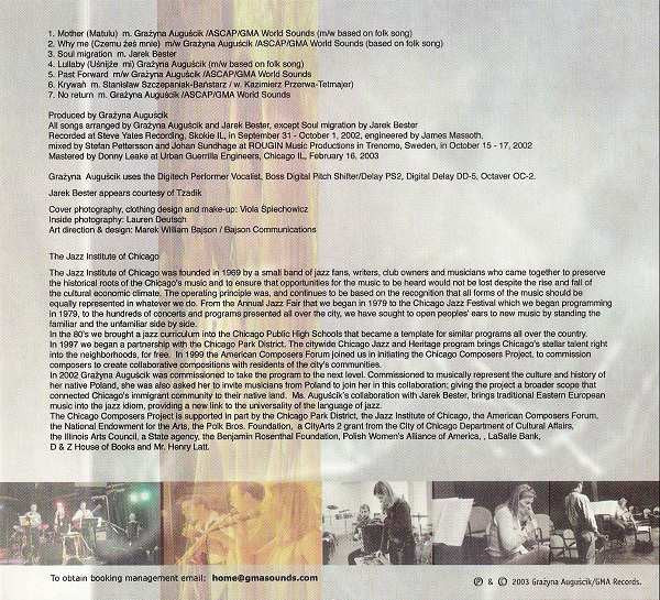 Grażyna Auguścik Featuring Jaroslaw Bester - Past Forward (CD) - Image 5