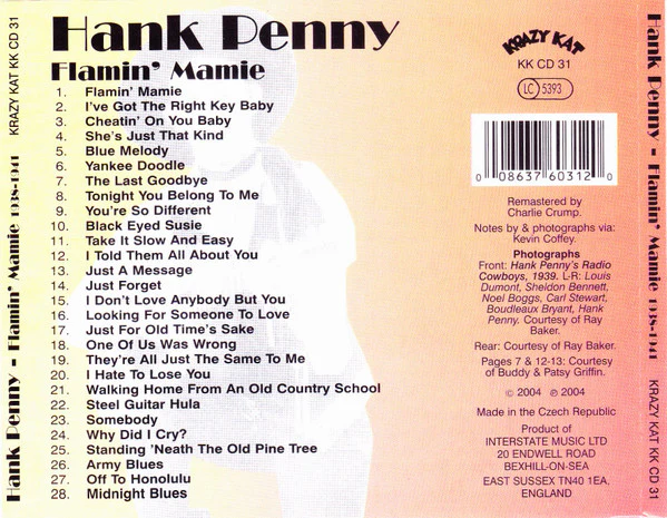 Hank Penny - Flamin' Mamie 1938-1941 (CD) - Image 2
