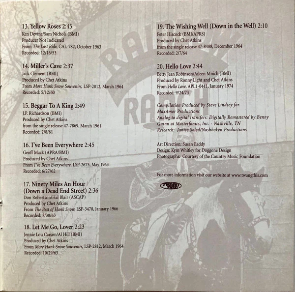 Hank Snow - The Essential Hank Snow (CD) - Image 3