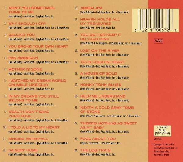 Hank Williams - Rare Demos: First To Last (CD) - Image 3