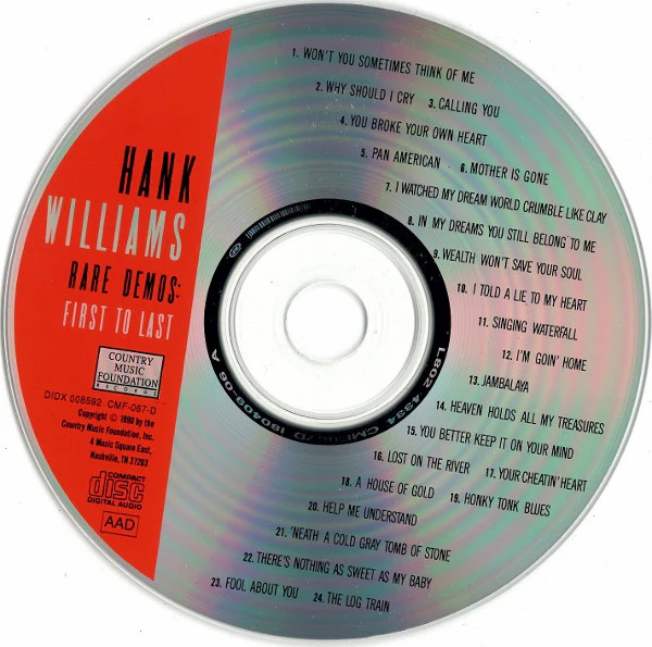 Hank Williams - Rare Demos: First To Last (CD) - Image 5