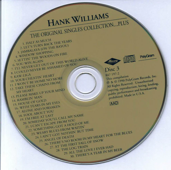 Hank Williams - The Original Singles Collection...Plus (CD) - Image 3