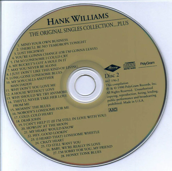 Hank Williams - The Original Singles Collection...Plus (CD) - Image 4