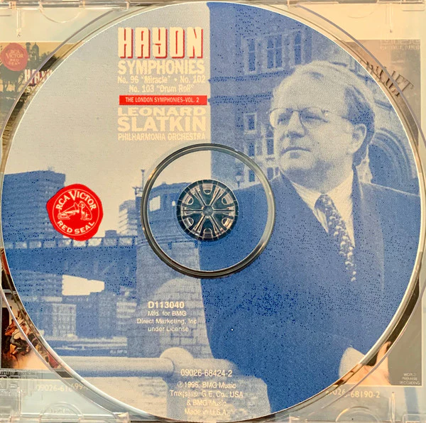 Haydn*, Leonard Slatkin, Philharmonia Orchestra - Symphonies No. 96 "Miracle" • No. 102 • No. 103 "Drum Roll" (The London Symphonies - Vol. 2) (CD) - Image 4