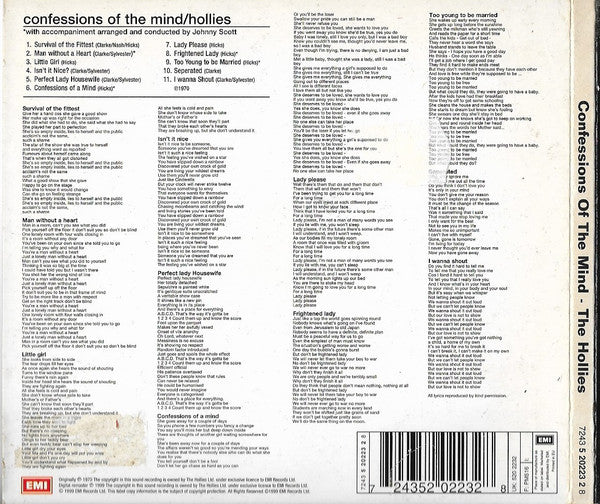 Hollies* - Confessions Of The Mind (CD) - Image 2