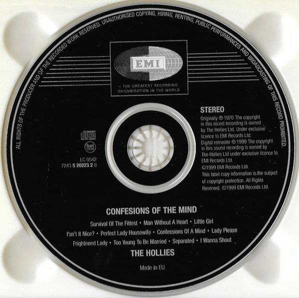 Hollies* - Confessions Of The Mind (CD) - Image 3