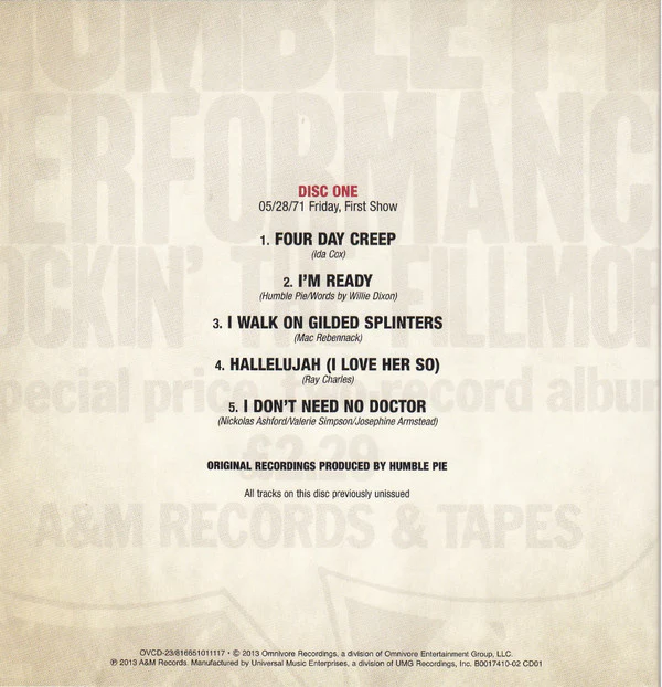 Humble Pie - Performance: Rockin' The Fillmore: The Complete Recordings (CD) - Image 5