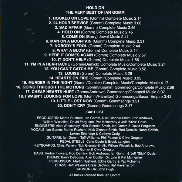 Ian Gomm - Hold On (The Very Best Of Ian Gomm) (CD) - Image 5