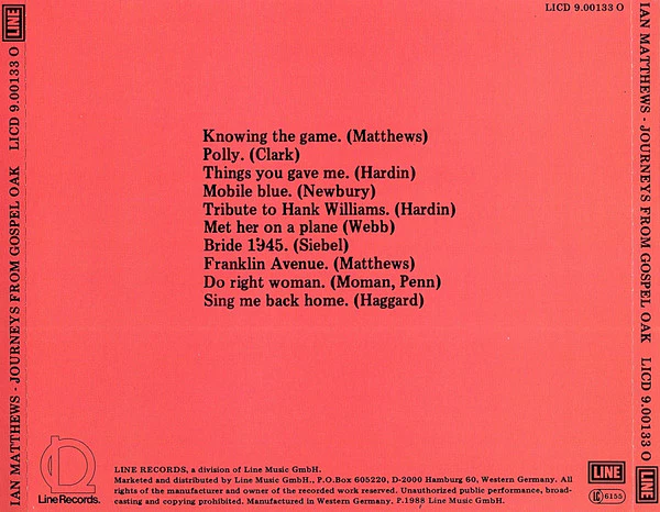 Iain Matthews - Journeys From Gospel Oak (CD) - Image 2