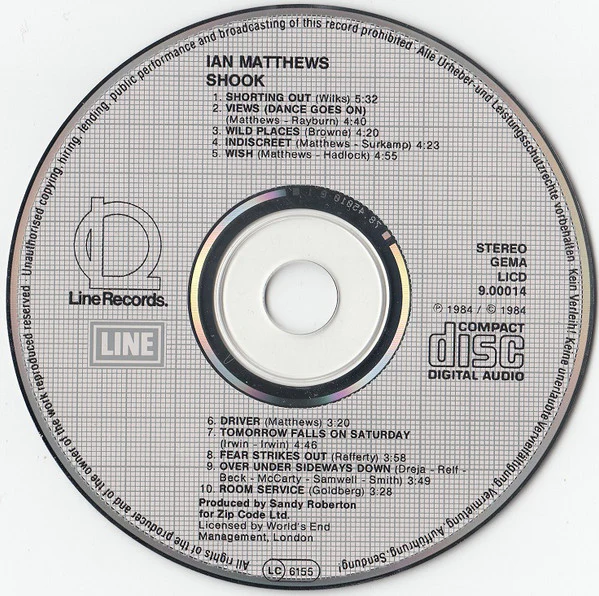 Iain Matthews - Shook (CD) - Image 3