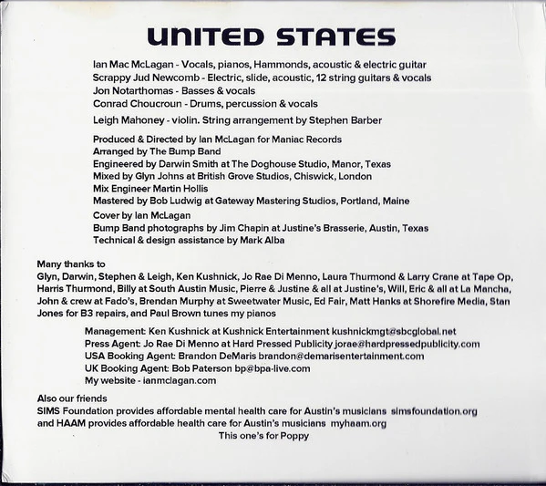 Ian McLagan & The Bump Band - United States (CD) - Image 4