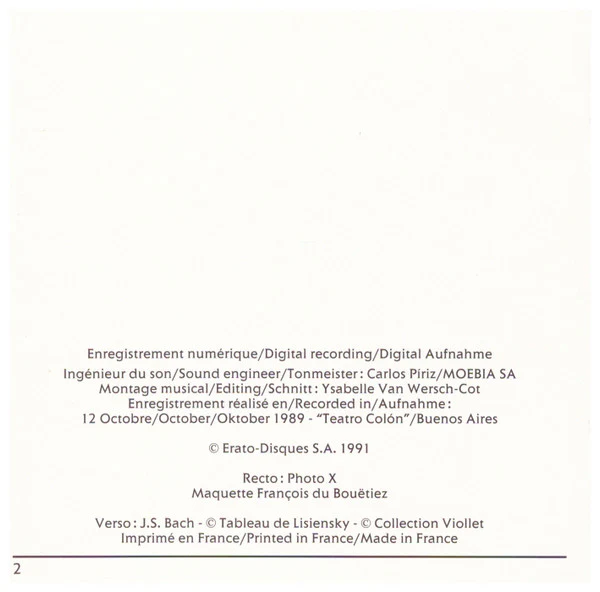 Johann Sebastian Bach – Daniel Barenboim - Goldberg-Variationen (CD) - Image 2